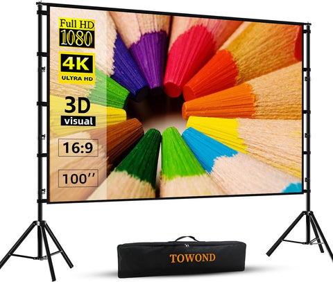 TOWOND Projector Screen and Stand