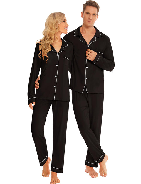 SWOMOG Couples Christmas Pajamas Set