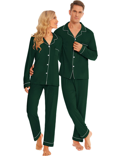 SWOMOG Couples Christmas Pajamas Set