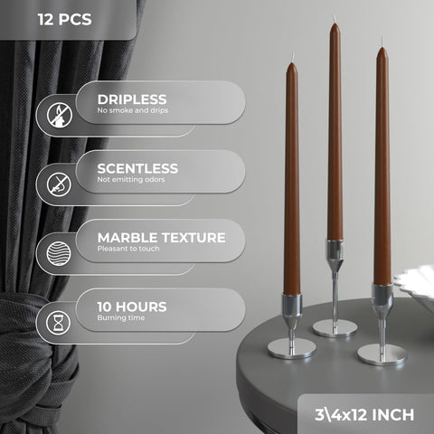 CANDWAX Taper Advent Candles 3 Sets