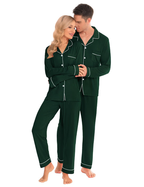 SWOMOG Couples Christmas Pajamas Set
