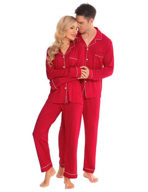SWOMOG Couples Christmas Pajamas Set