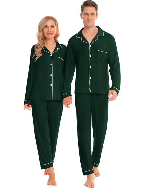 SWOMOG Couples Christmas Pajamas Set