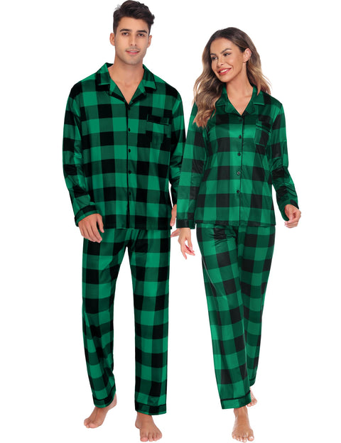 SWOMOG Couples Christmas Pajamas Set