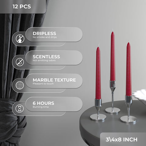 CANDWAX Taper Advent Candles 3 Sets