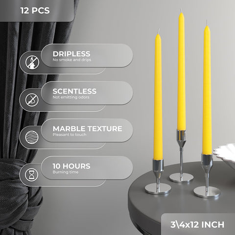 CANDWAX Taper Advent Candles 3 Sets