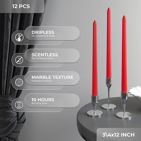 CANDWAX Taper Advent Candles 3 Sets