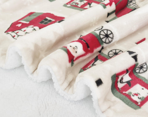 Flannel Fleece-Winter Christmas Sherpa Throw