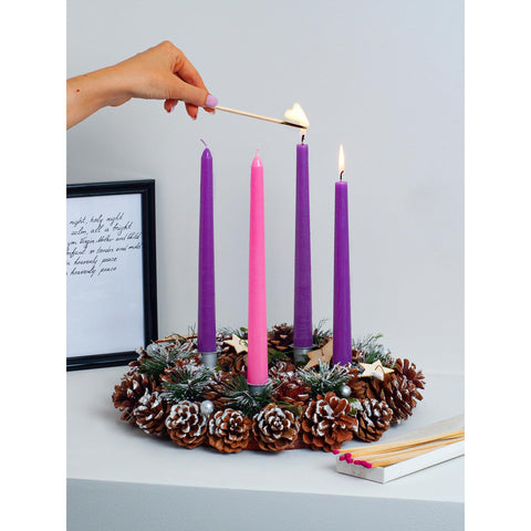 CANDWAX Taper Advent Candles 3 Sets