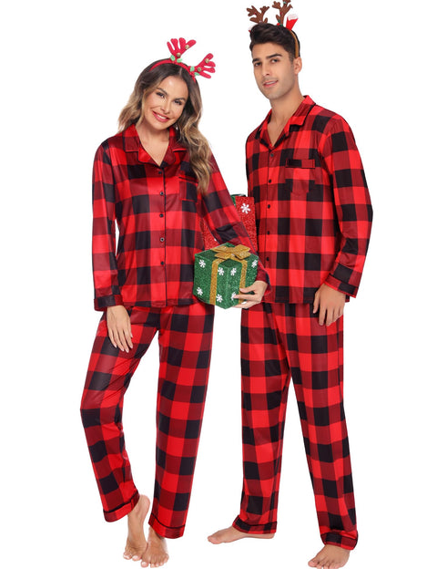 SWOMOG Couples Christmas Pajamas Set