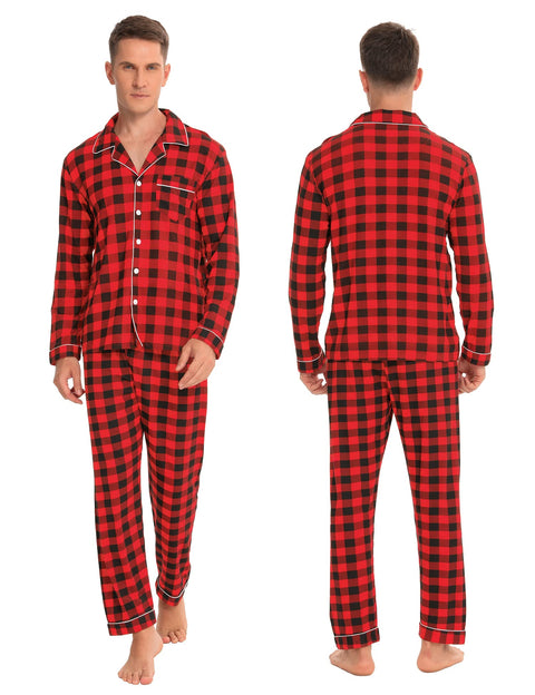 SWOMOG Couples Christmas Pajamas Set