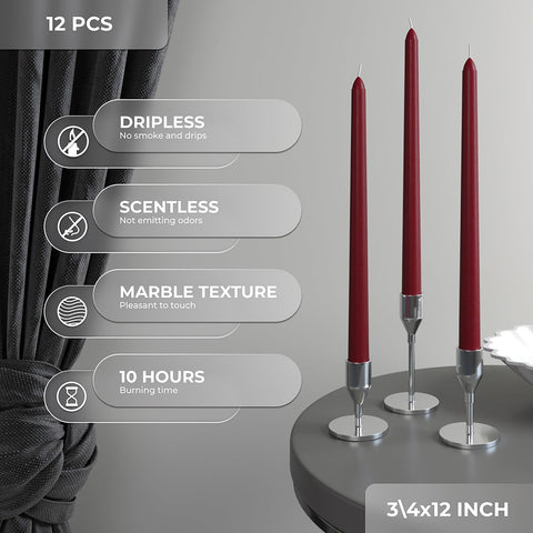 CANDWAX Taper Advent Candles 3 Sets