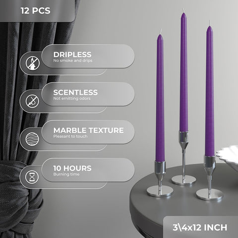CANDWAX Taper Advent Candles 3 Sets