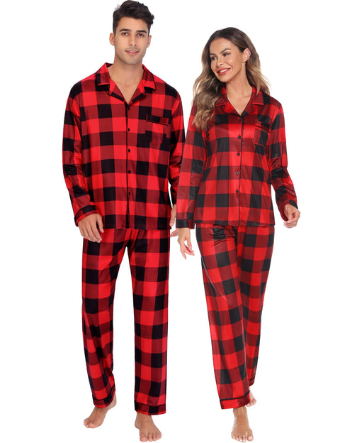 SWOMOG Couples Christmas Pajamas Set