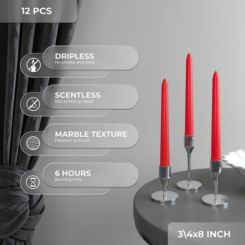 CANDWAX Taper Advent Candles 3 Sets