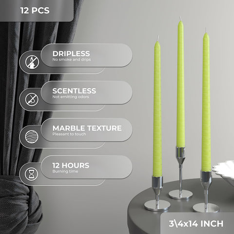 CANDWAX Taper Advent Candles 3 Sets