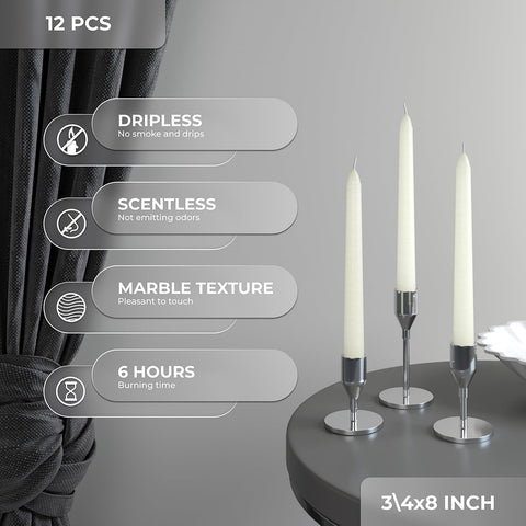 CANDWAX Taper Advent Candles 3 Sets