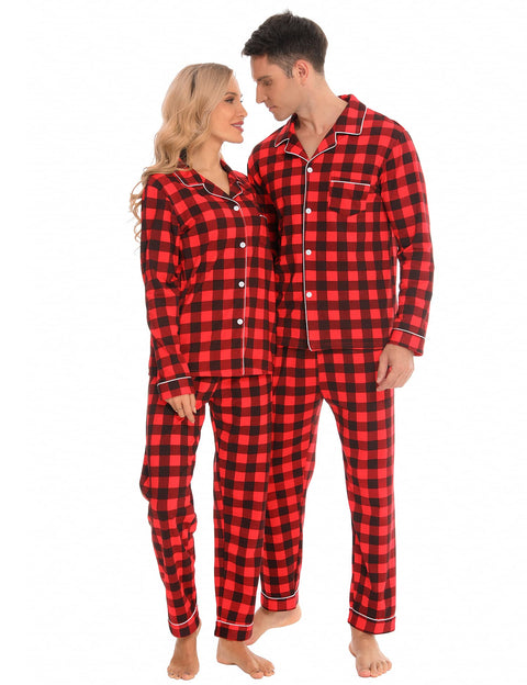 SWOMOG Couples Christmas Pajamas Set
