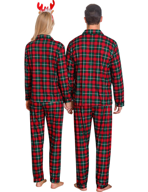 SWOMOG Couples Christmas Pajamas Set