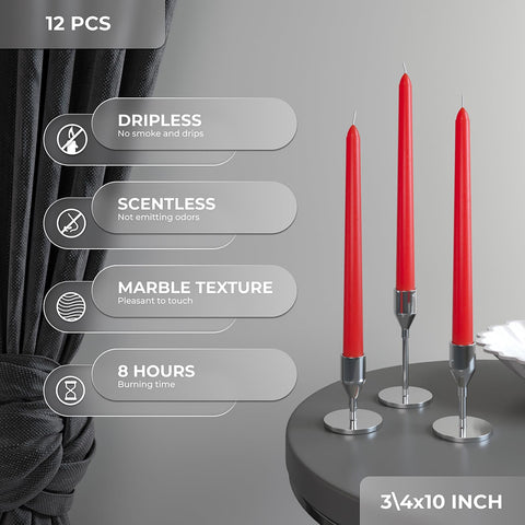 CANDWAX Taper Advent Candles 3 Sets