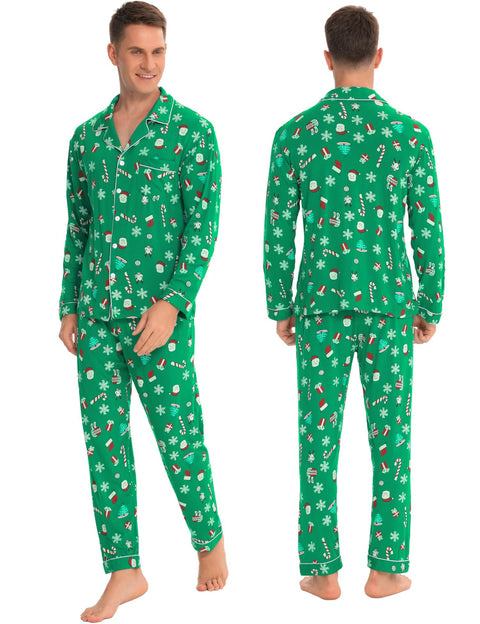 SWOMOG Couples Christmas Pajamas Set