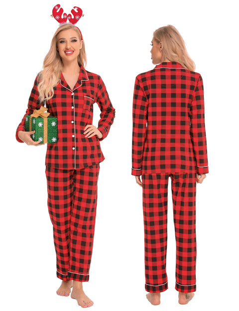 SWOMOG Couples Christmas Pajamas Set