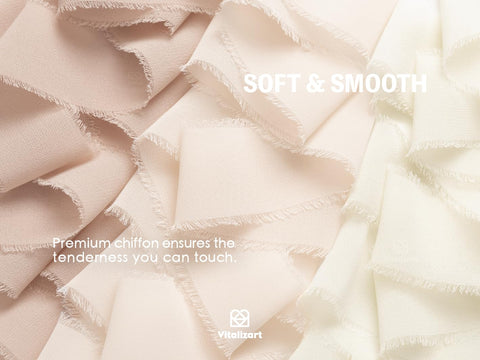 Vitalizart Pink Handmade Chiffon Silk Ribbon Fringe