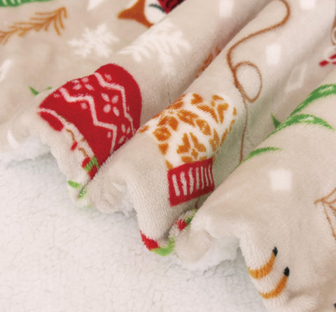 Flannel Fleece-Winter Christmas Sherpa Throw