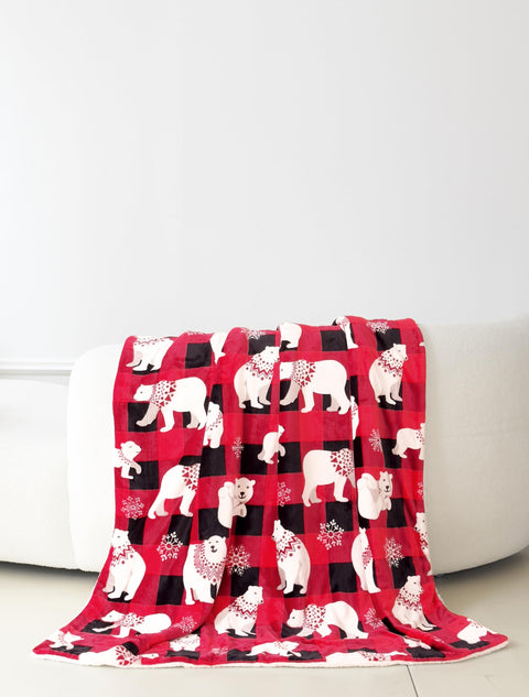 Flannel Fleece-Winter Christmas Sherpa Throw