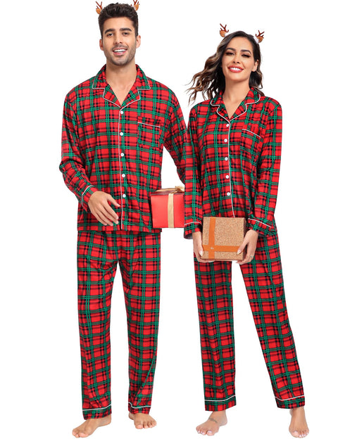 SWOMOG Couples Christmas Pajamas Set