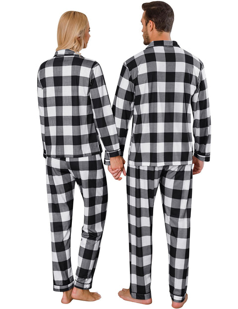 SWOMOG Couples Christmas Pajamas Set
