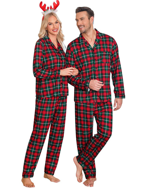 SWOMOG Couples Christmas Pajamas Set