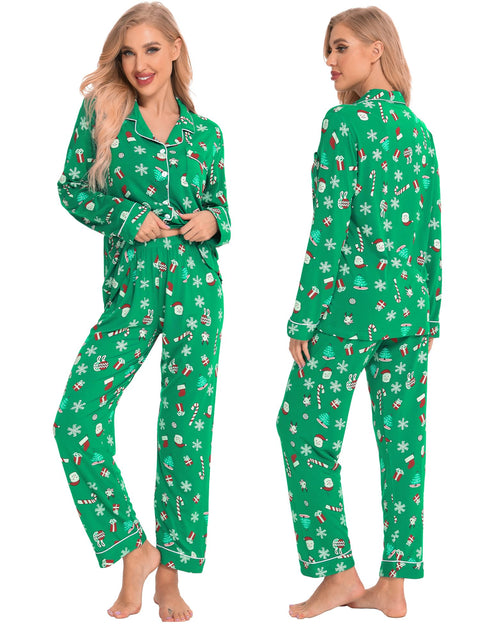 SWOMOG Couples Christmas Pajamas Set