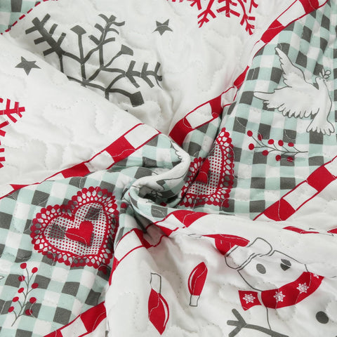 MarCielo 3 Piece Christmas Quilt Set