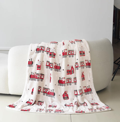 Flannel Fleece-Winter Christmas Sherpa Throw