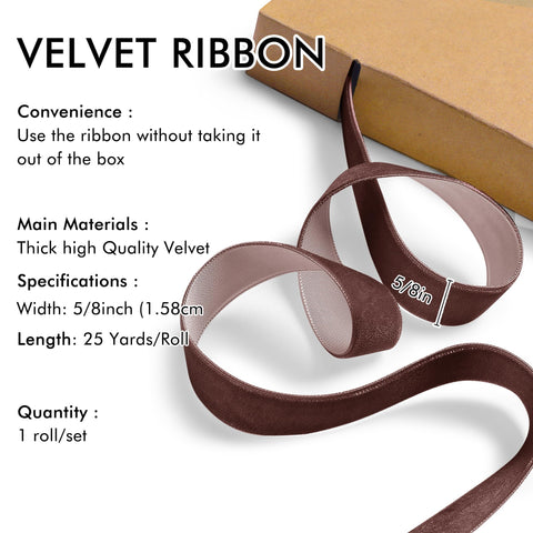 Red Velvet Ribbon for Christmas