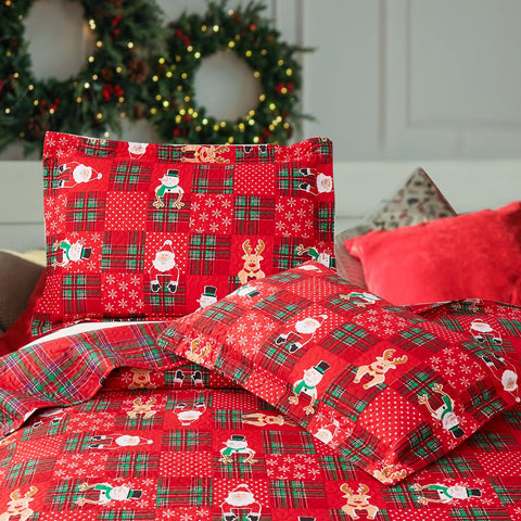 CHESITY Christmas Quilts Set Queen Size
