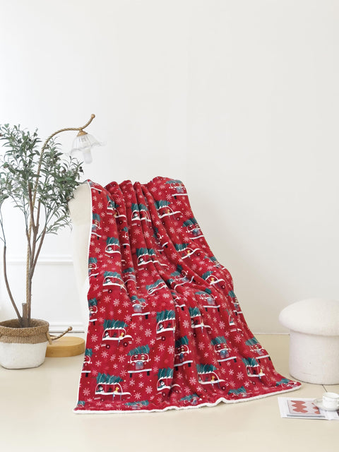 Flannel Fleece-Winter Christmas Sherpa Throw