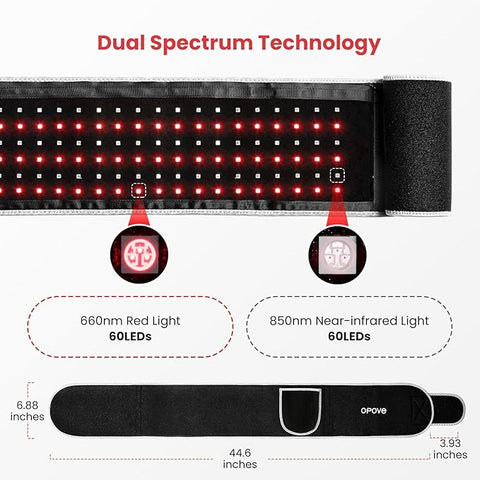 Opove Red Light Therapy Belt with Portable Power Controller