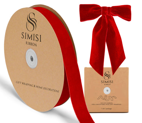 Red Velvet Ribbon for Christmas