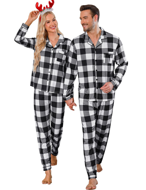 SWOMOG Couples Christmas Pajamas Set