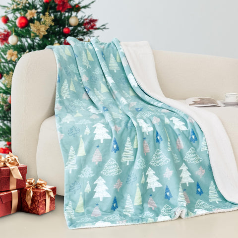 Flannel Fleece-Winter Christmas Sherpa Throw