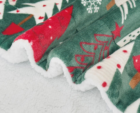 Flannel Fleece-Winter Christmas Sherpa Throw