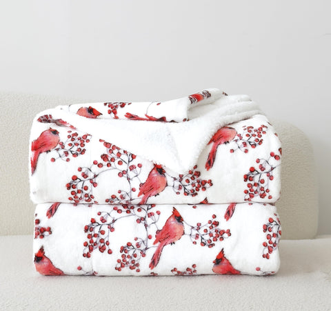 Flannel Fleece-Winter Christmas Sherpa Throw