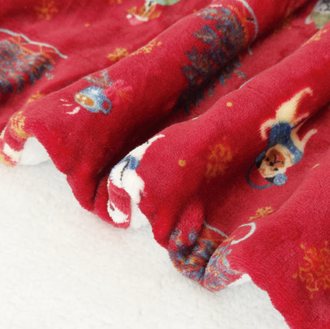 Flannel Fleece-Winter Christmas Sherpa Throw