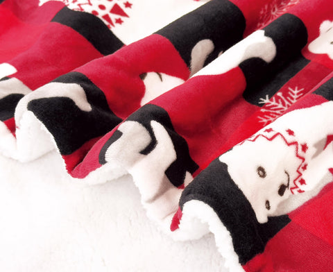 Flannel Fleece-Winter Christmas Sherpa Throw
