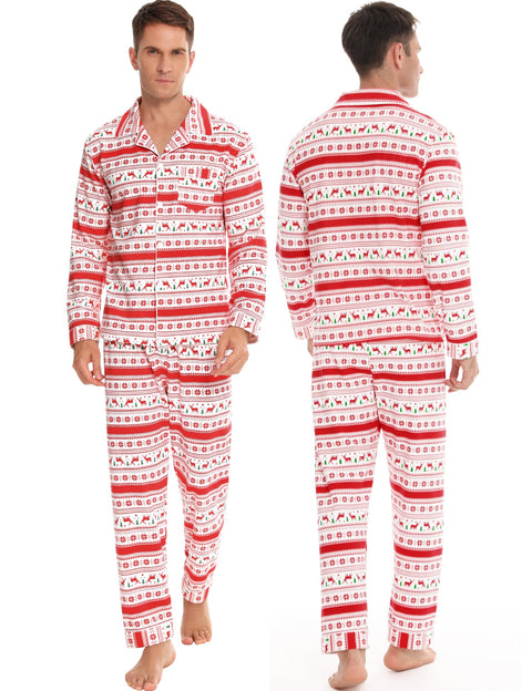 SWOMOG Couples Christmas Pajamas Set