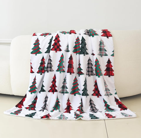 Flannel Fleece-Winter Christmas Sherpa Throw