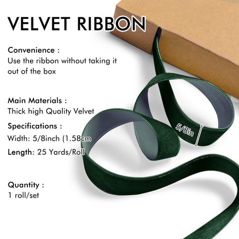 Red Velvet Ribbon for Christmas