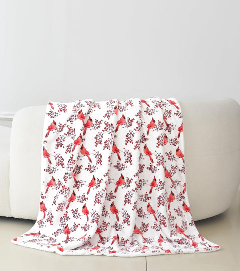 Flannel Fleece-Winter Christmas Sherpa Throw